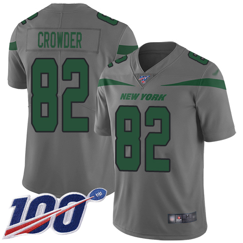 New York Jets Limited Gray Men Jamison Crowder Jersey NFL Football #82 100th Season Inverted Legend